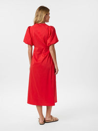 Illana Poplin Dress - Red