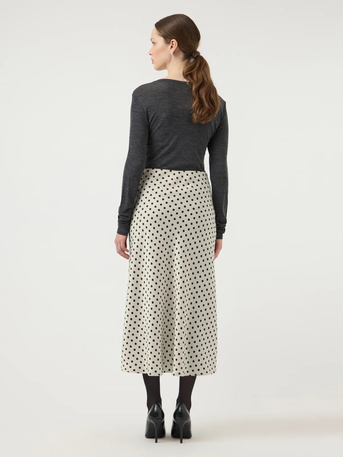 Pella Midi Skirt - Birch/Dots