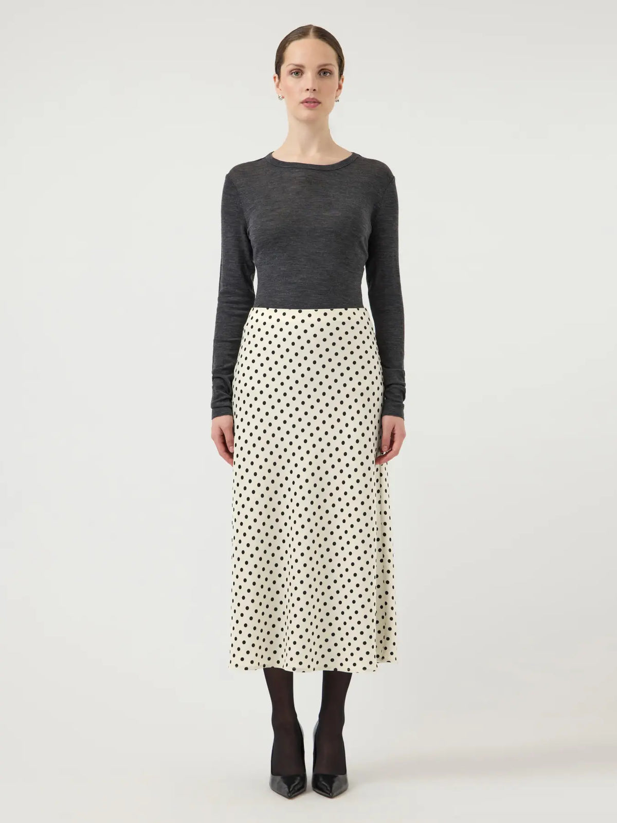 Pella Midi Skirt - Birch/Dots