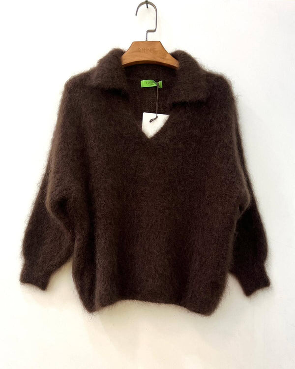 Deana Mohair Knit - Maroon