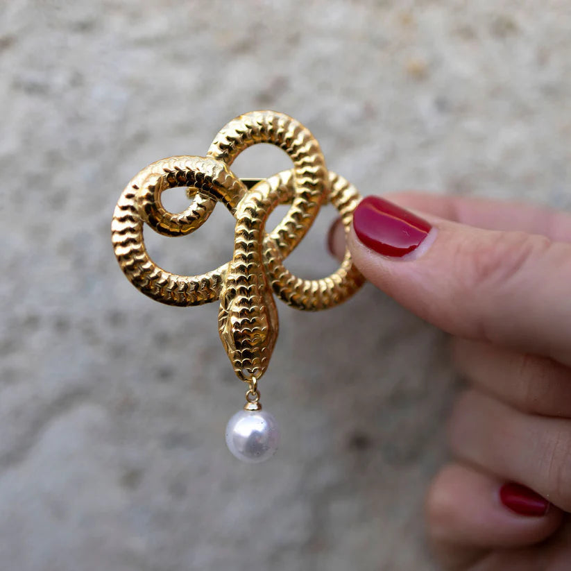 Snacke Brooch - Gold