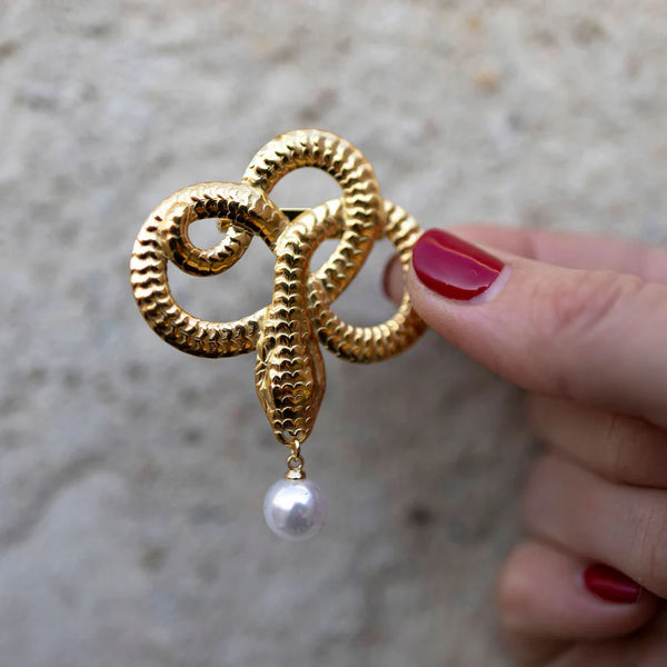 Snacke Brooch - Gold