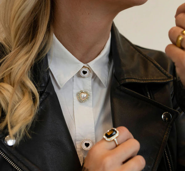 Knappbrosch - Pearl Heart