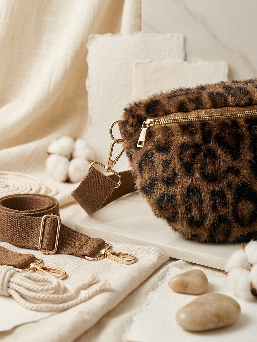 Leo Fur Bag - Camel