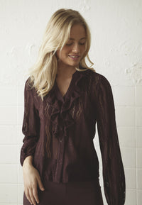 Eina Shirt - Dark Bordeaux