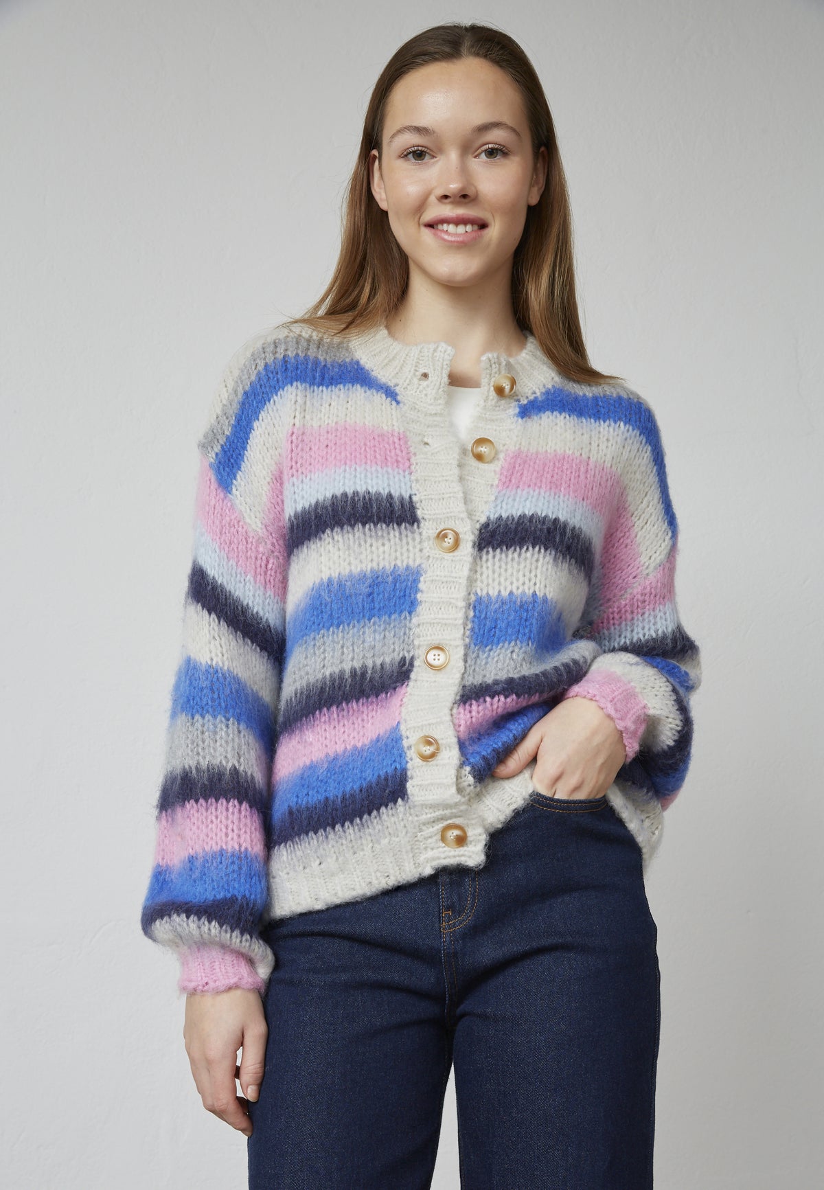 Lidar Cardigan - Blue/Pink